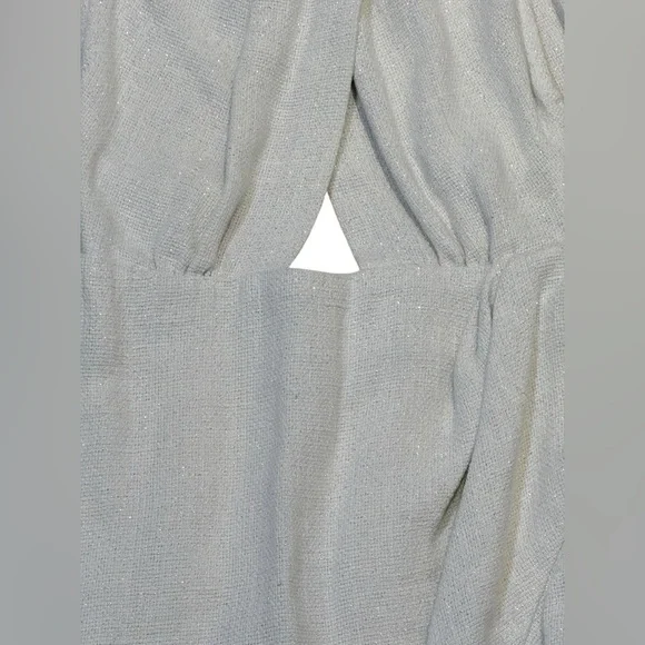 IRO Yasmina Cut Out Mini Dress in White Silver Size 2 - Picture 7 of 10
